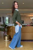 Made in Italy Conrad Body Skim Knit Jumper Khaki /10 =